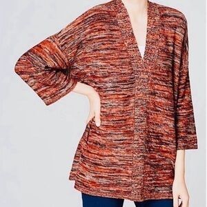 J. Jill PureJill Campari space dye oversized sweater L